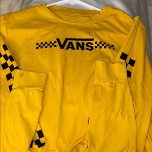 vans cropped long sleeve tee